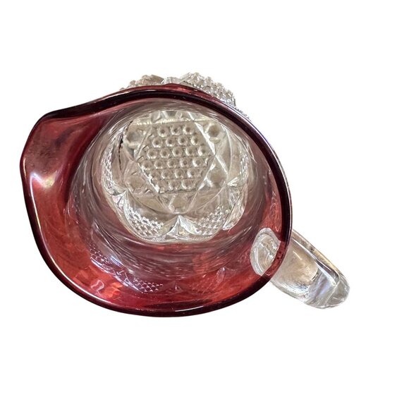 Antique 1902 Ruby Red Flashed Souvenir Cream Pitcher - Picture 7 of 7